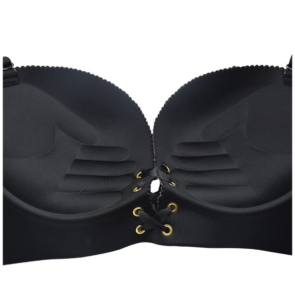 Push Up Padded Unlined Brassiere Pink Stripes - Picture 5 of 8